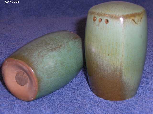 Tall Plainsman shakers glazed prairie green